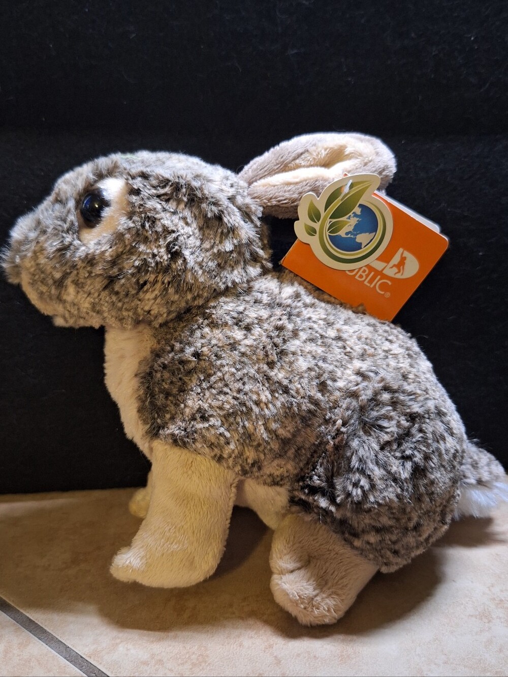 Wild Republic Cuddlekins Plush Mini Rabbit 8" Gray Tan Realistic Cottontail